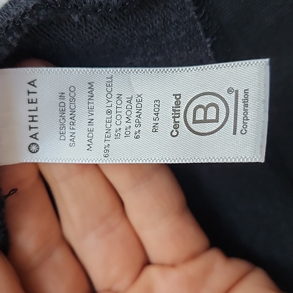 Athleta Black Vista Hooded Open Cardigan Sweatshirt, Size S - Picture 5 of 6